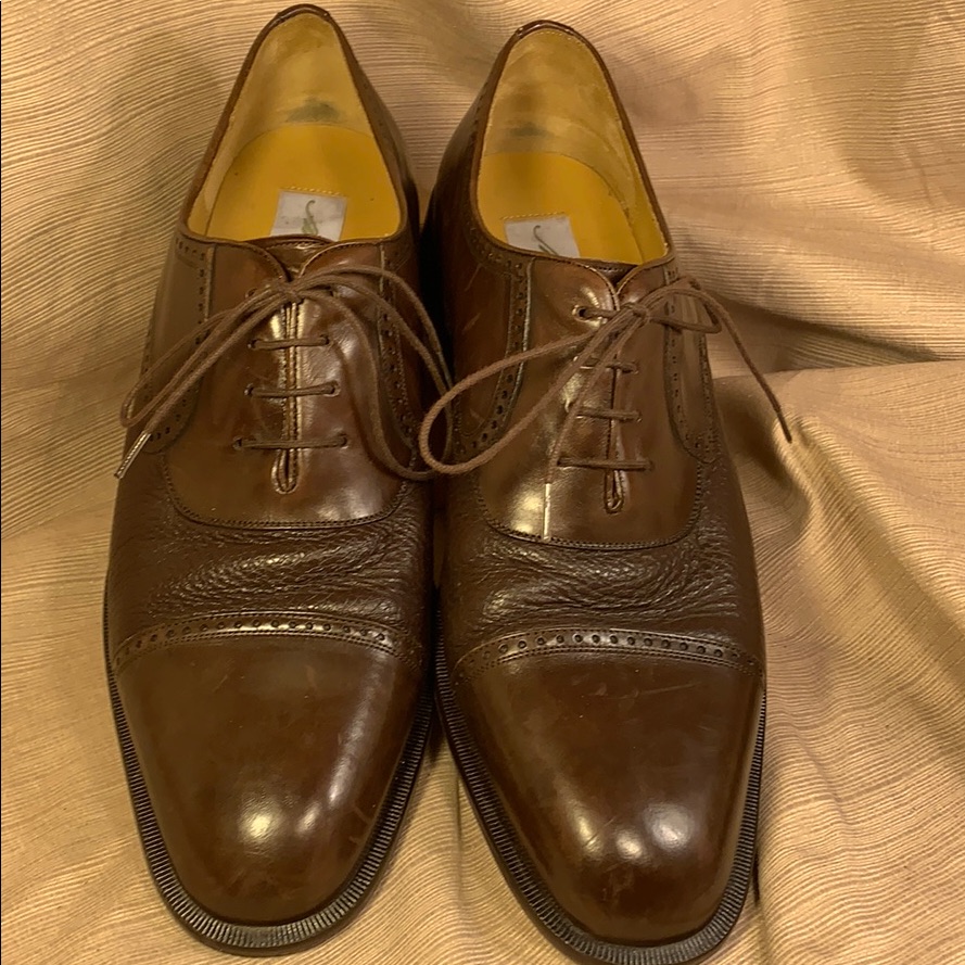 Mezlan Leather Classic Lace Up Shoes Made In Spain